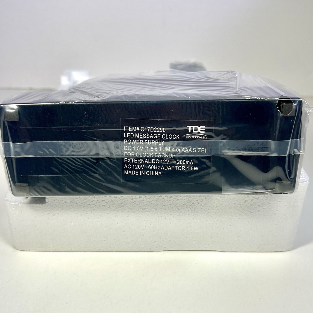 TDE Systems Programmable Message Clock LED Display Floating Message NEW Open Box - Picture 4 of 15